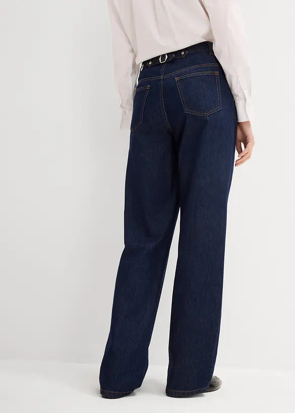 Jeans straight low stretch, vita alta, bonprix