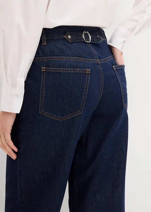 Jeans straight low stretch, vita alta, bonprix
