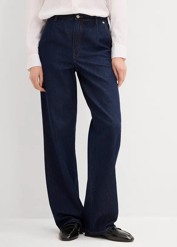 Jeans straight low stretch, vita alta, bonprix