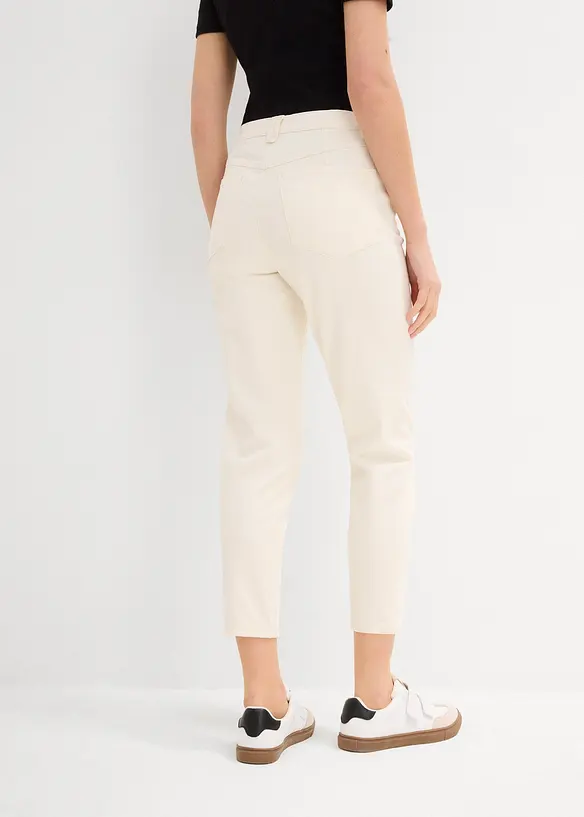 Mom jeans cropped, vita alta, bonprix