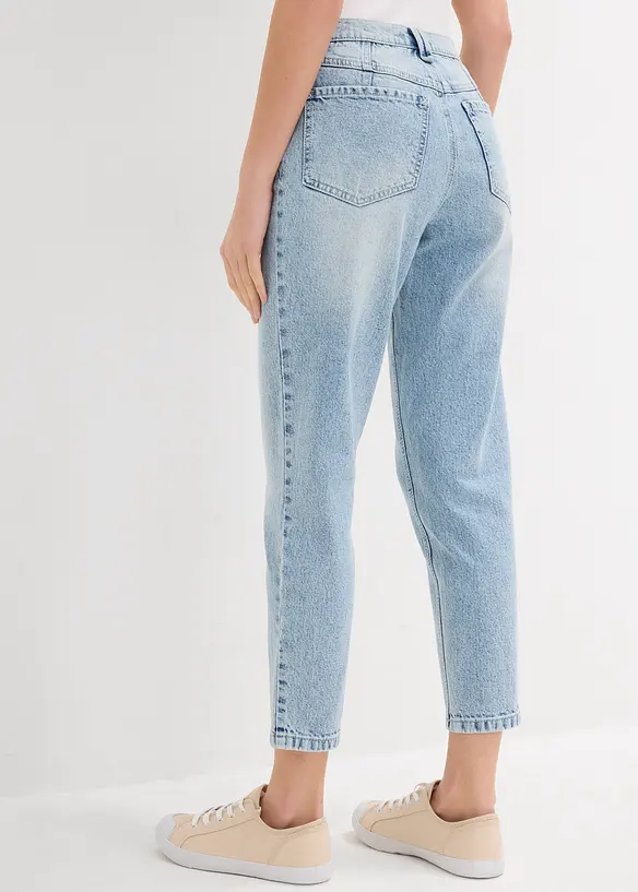 Mom jeans cropped, vita alta, bonprix