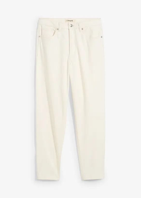 Mom jeans cropped, vita alta, bonprix