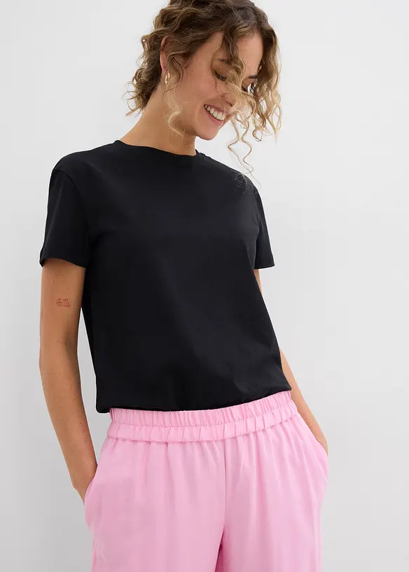 Pantaloni culotte in misto viscosa morbido, bonprix