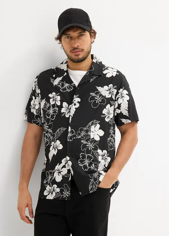 Camicia a maniche corte in viscosa, bonprix