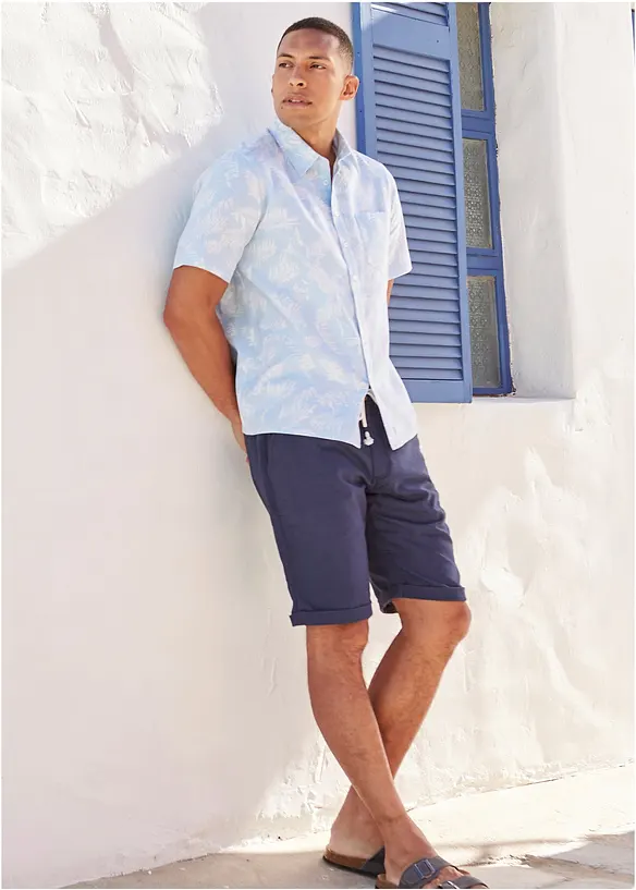 Bermuda in fresco misto lino, regular fit, bonprix