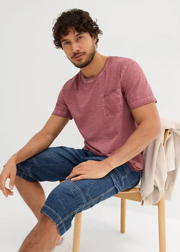 T-shirt con effetto lavato, bonprix