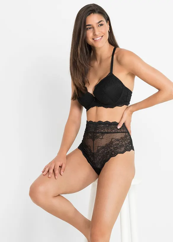Slip a vita alta in pizzo delicato, bonprix