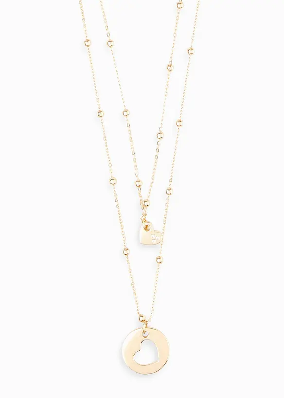 Collane (set 2 pezzi) con zirconie, bonprix