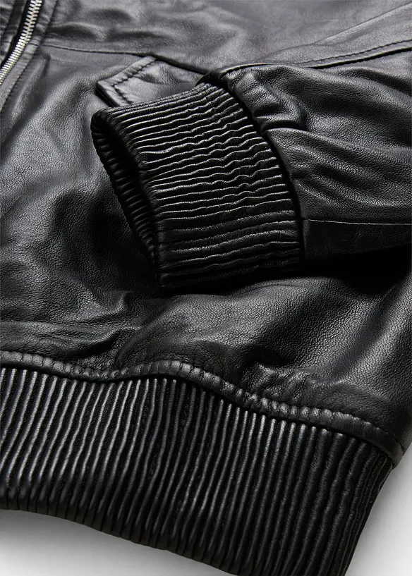 Bomber in nappa di agnello, bonprix