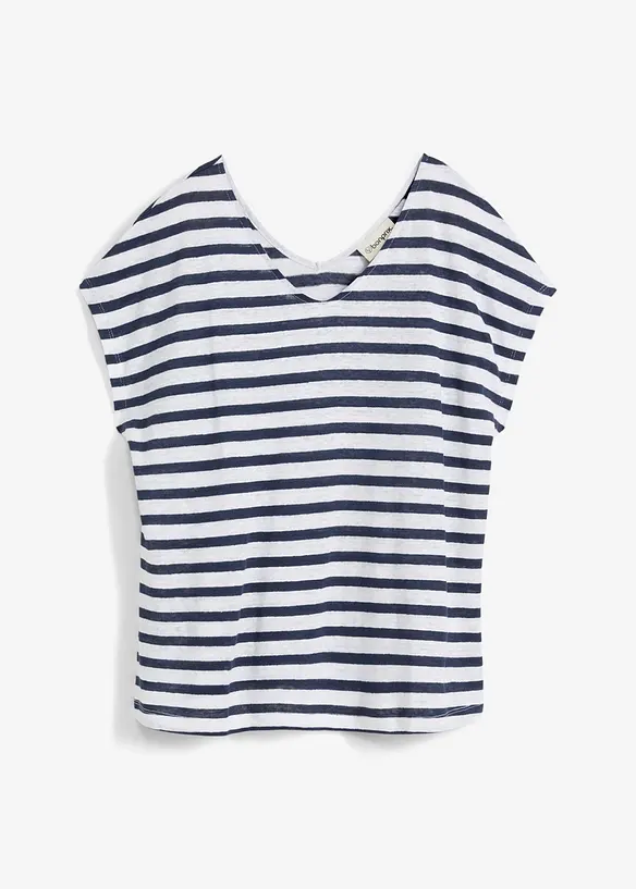 Maglia in puro lino con maniche a pipistrello, bonprix