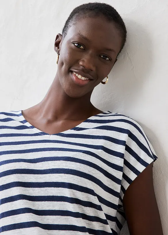 Maglia in puro lino con maniche a pipistrello, bonprix