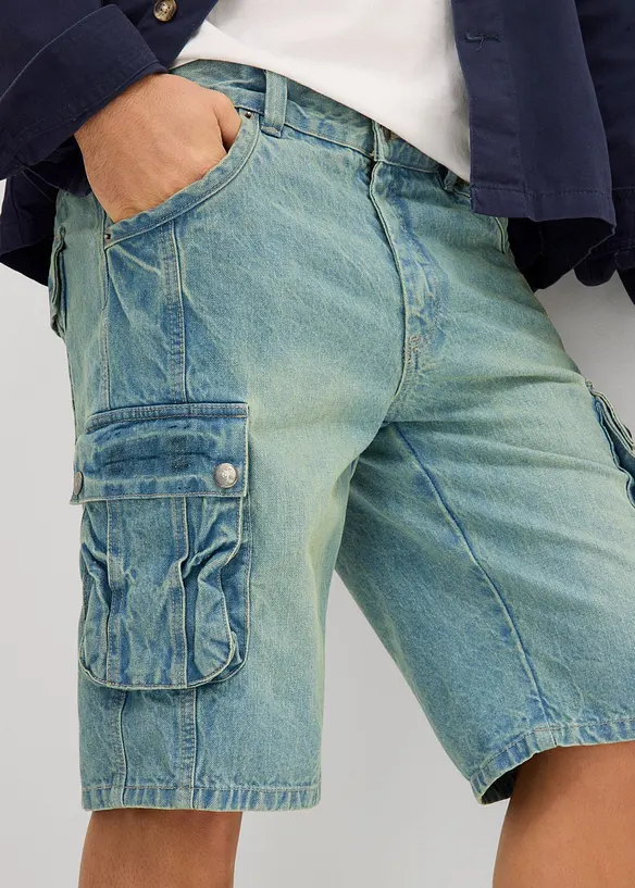 Bermuda cargo in jeans, regular fit, bonprix