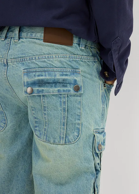 Bermuda cargo in jeans, regular fit, bonprix