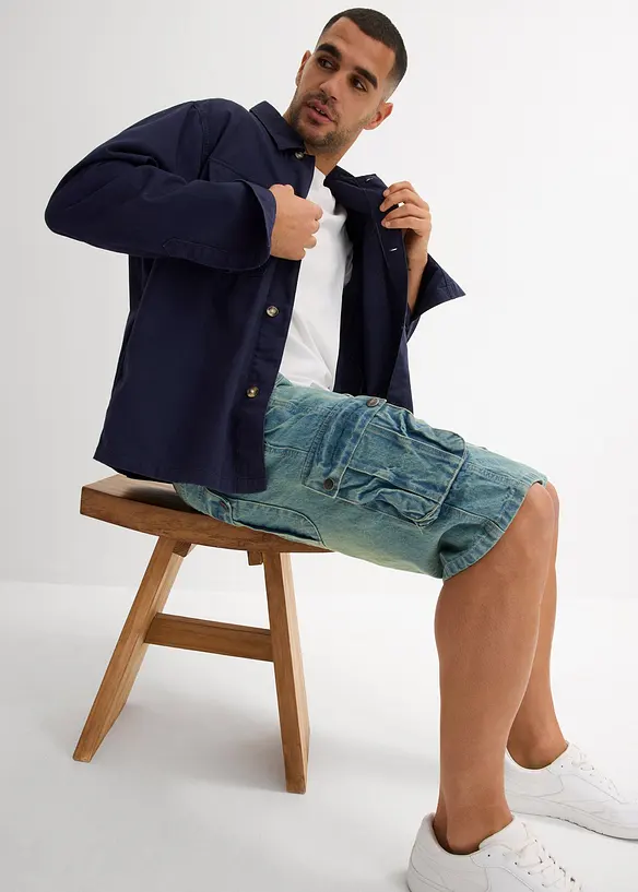 Bermuda cargo in jeans, regular fit, bonprix