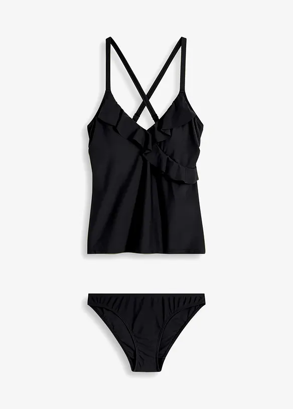 Tankini con volant (set 2 pezzi), bonprix