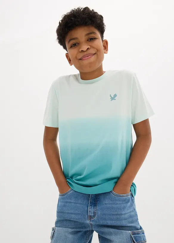 T-shirt dai colori sfumati in puro cotone biologico, bonprix