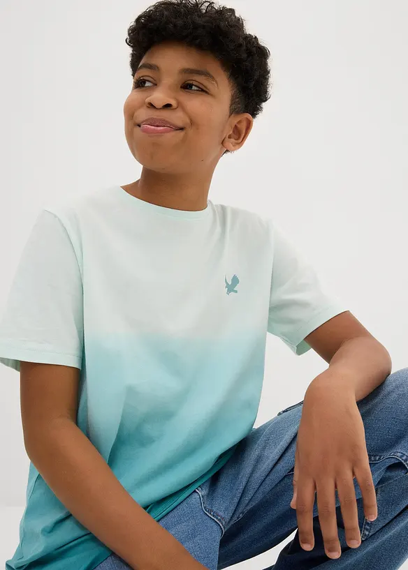 T-shirt dai colori sfumati in puro cotone biologico, bonprix