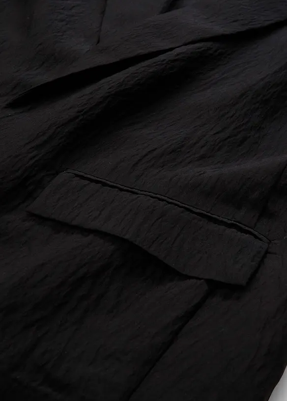 Blazer in misto viscosa crinkle strutturato, bonprix