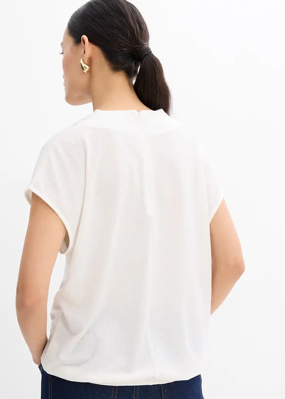 Maglia in crêpe operato, bonprix