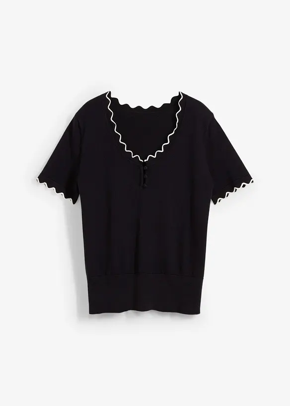 Maglione in misto seta a mezze maniche, bonprix