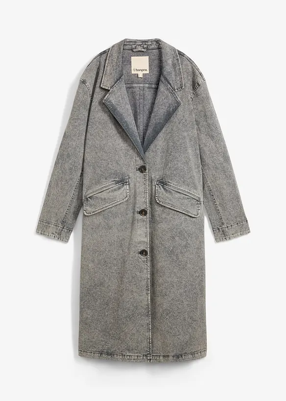 Trench lungo in twill, bonprix