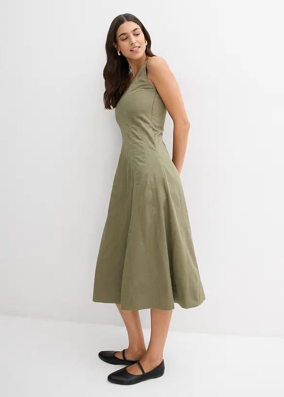 Abito midi con cuciture verticali, bonprix
