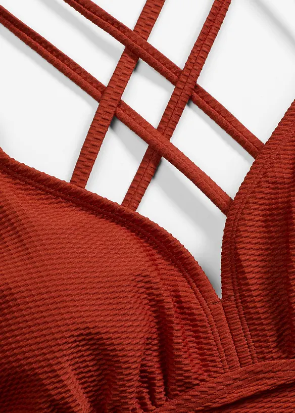 Tankini in tessuto a trama operata (set 2 pezzi), bonprix