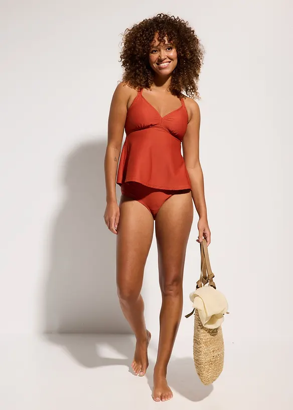 Tankini in tessuto a trama operata (set 2 pezzi), bonprix
