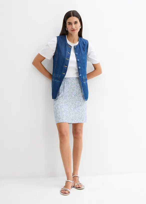 Minigonna in viscosa fluente, bonprix