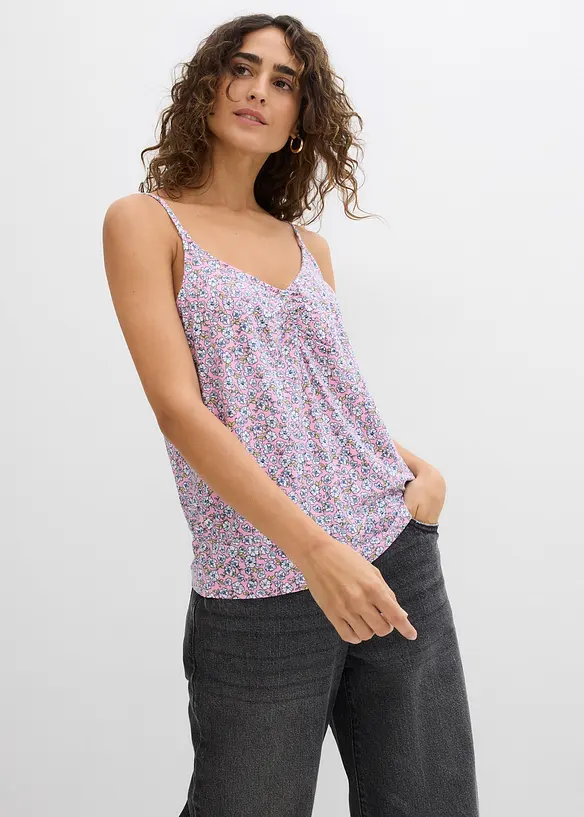 Top floreale in viscosa fluente, bonprix