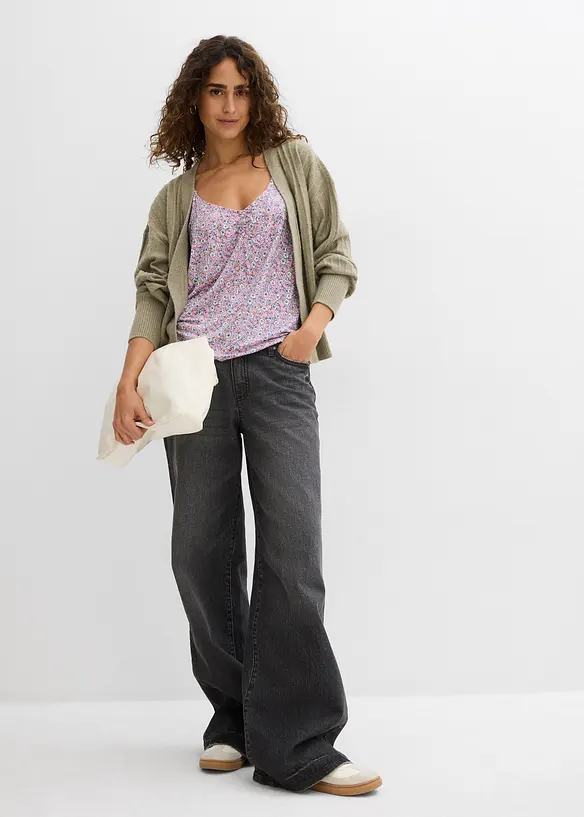 Top floreale in viscosa fluente, bonprix