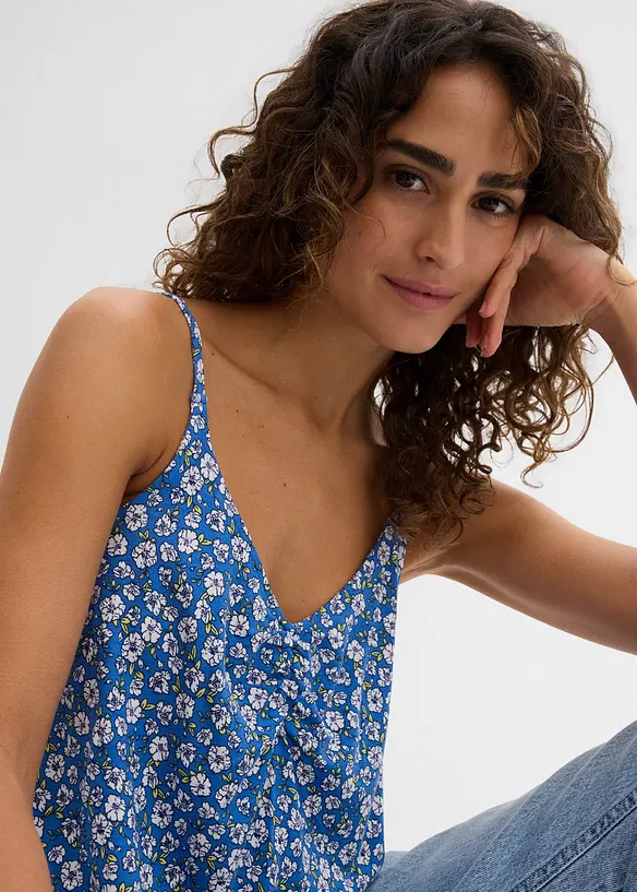Top floreale in viscosa fluente, bonprix