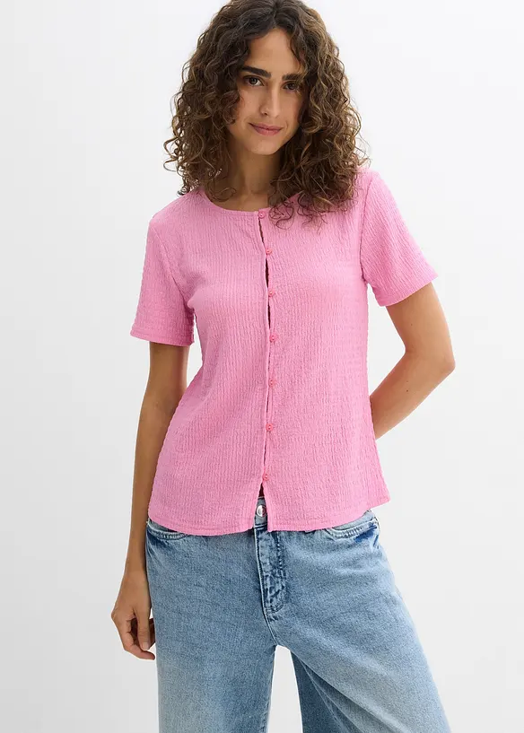Maglia operata con bottoni, bonprix