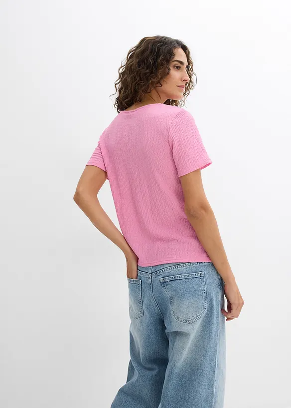 Maglia operata con bottoni, bonprix