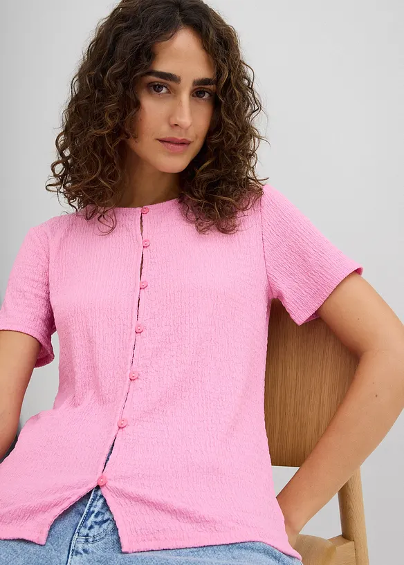 Maglia operata con bottoni, bonprix