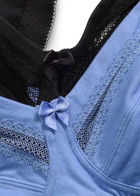 Reggiseno senza ferretto con cotone biologico (pacco da 2), bonprix