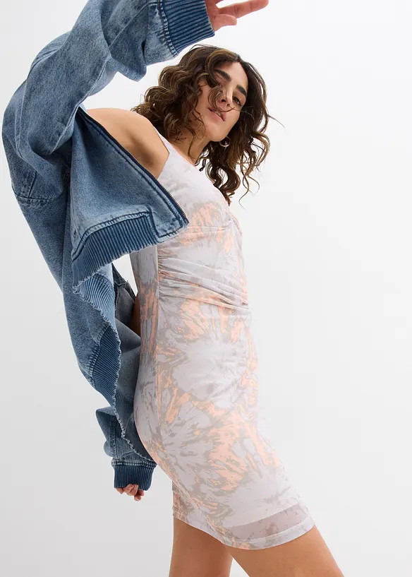 Abito in mesh e maglina, bonprix