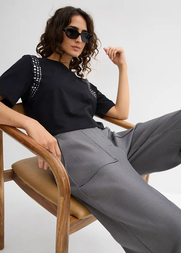 Maglia oversize in puro cotone biologico, bonprix