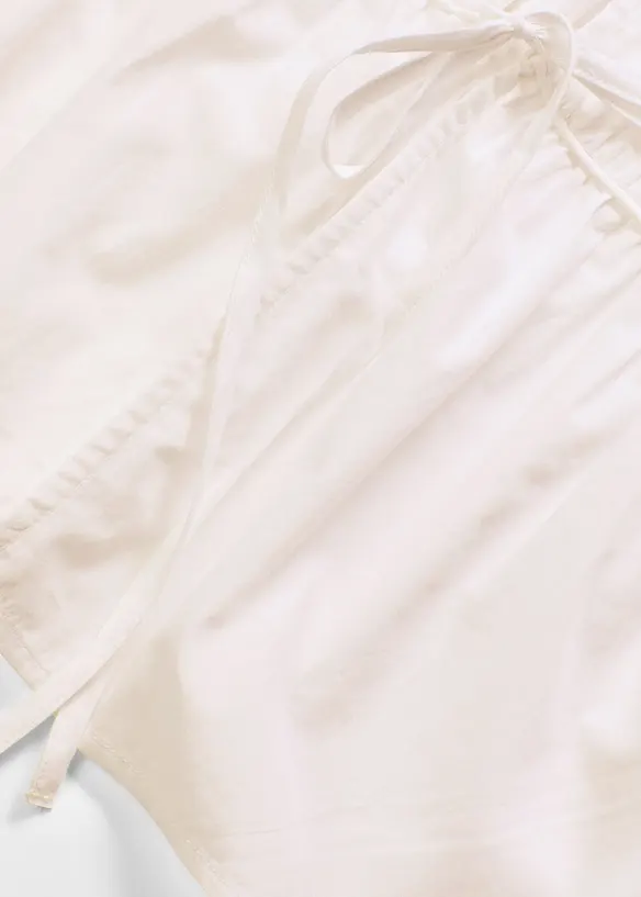 Blusa senza maniche con volant e laccetti, bonprix