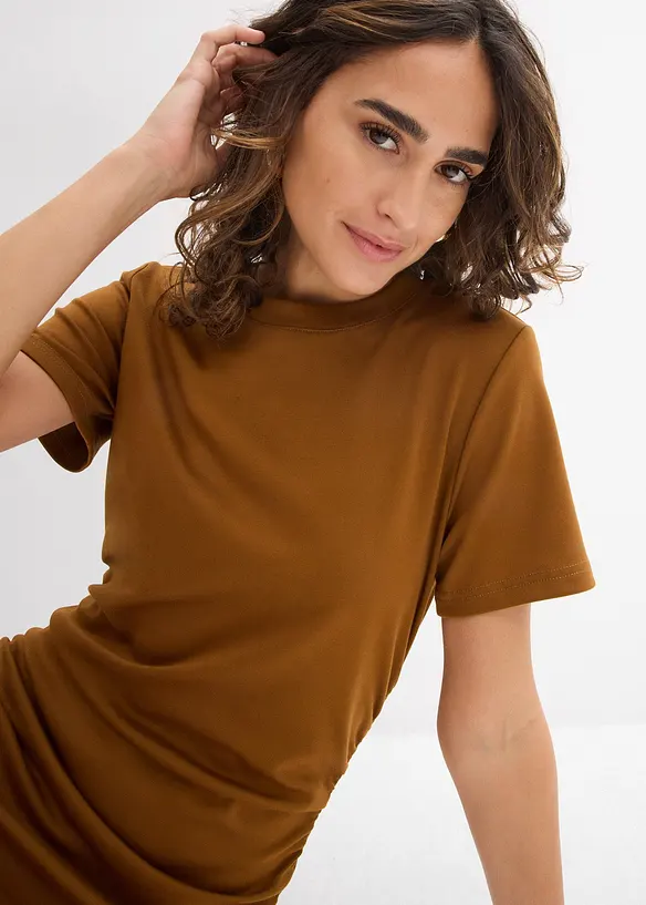 Abito in maglina con arricciatura, bonprix