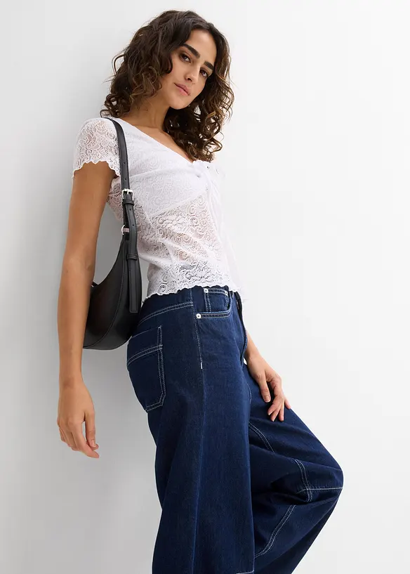 T-shirt in pizzo, bonprix