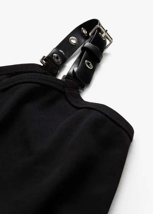 Abito con spalline e bordo a contrasto, bonprix