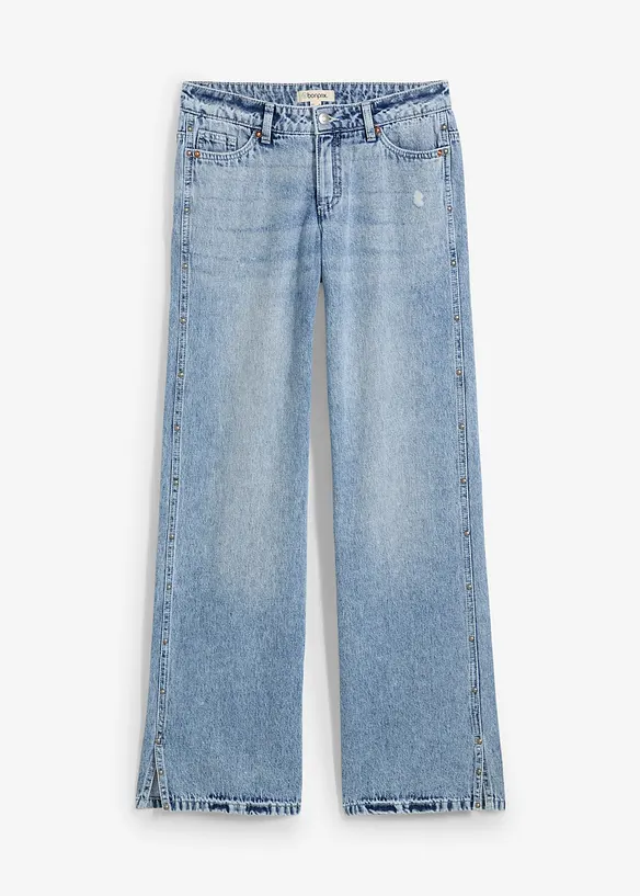 Jeans straight, vita media, bonprix