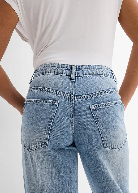 Jeans straight, vita media, bonprix