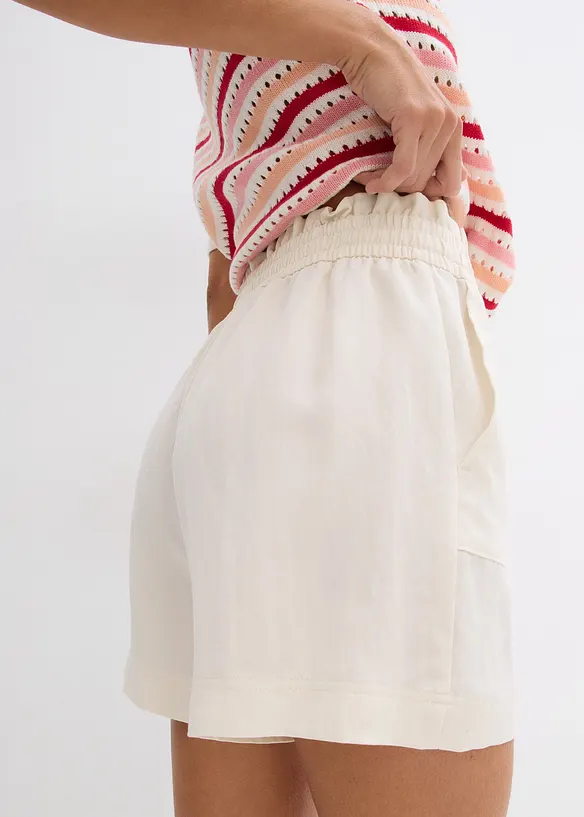 Shorts paper bag in misto lyocell fluente, bonprix