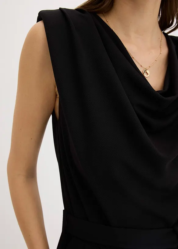 Tuta elegante in jersey con spalline imbottite, bonprix