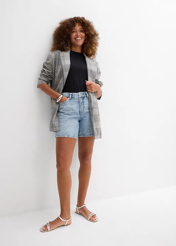 Bermuda in jeans, vita media, bonprix