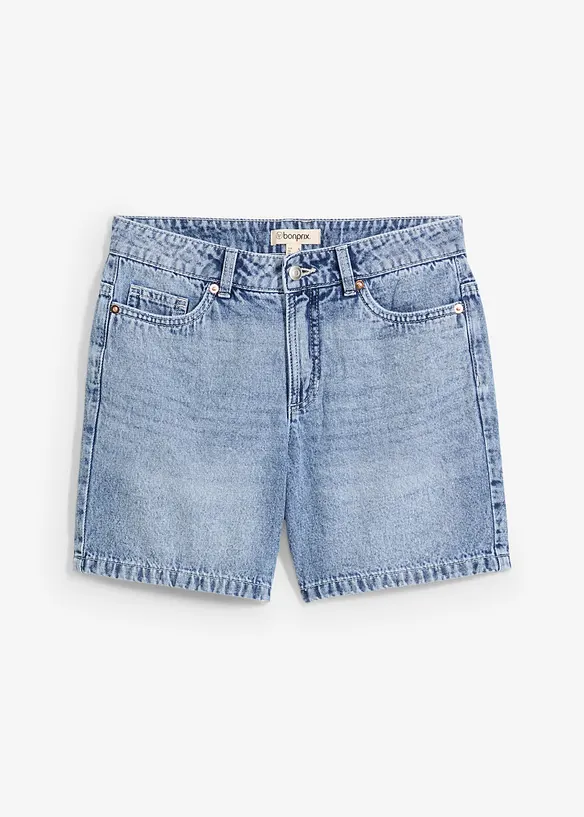 Bermuda in jeans, vita media, bonprix