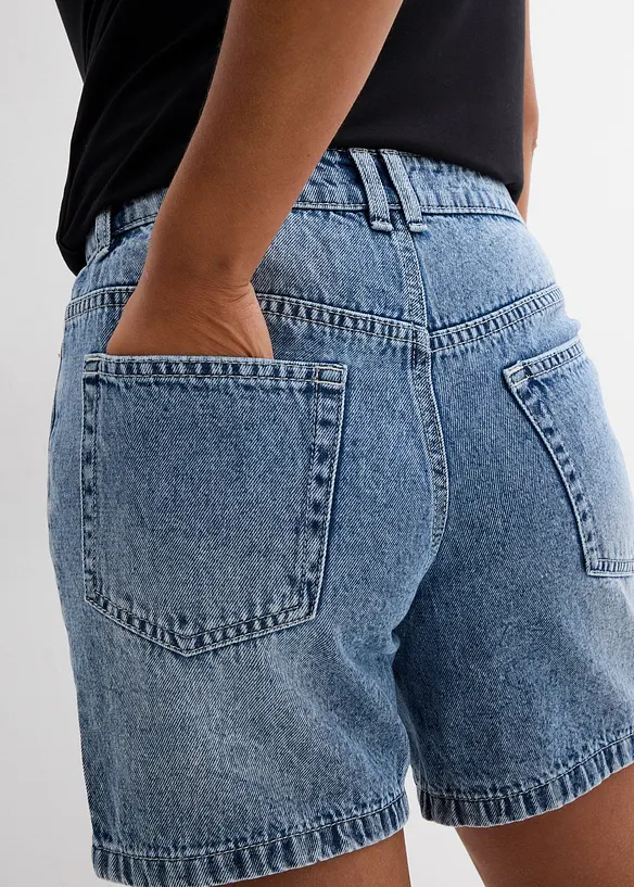 Bermuda in jeans, vita media, bonprix
