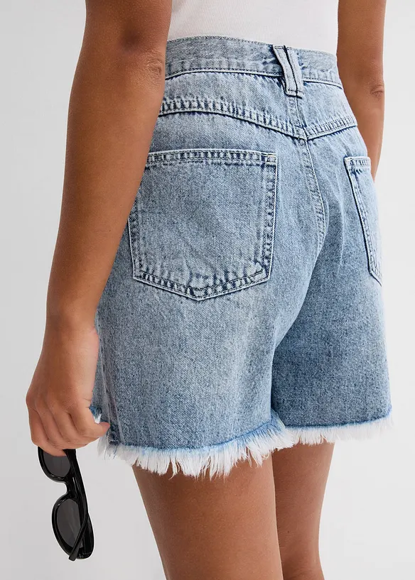 Shorts di jeans, vita alta, bonprix